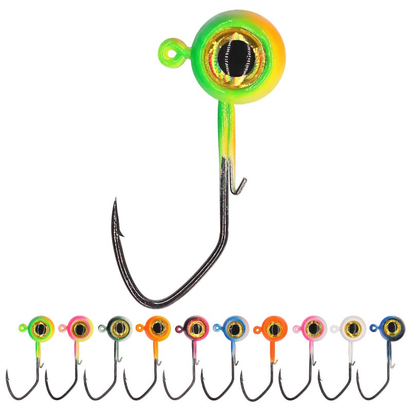 XFISHMAN Crappie Jig Heads Kit With Underspin Spinner Blade, Lures and Jigs for Fishing - 30 & 50 Pack, 1/8, 1/16, 1/32 oz - Image 1